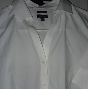 Talbots White Career Top
